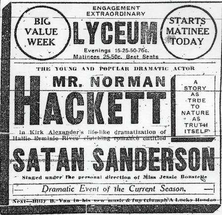Lyceum Theatre - Old Ad